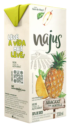 Suco Najus Abacaxi Hortelã
